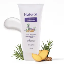 Naturali Anti-Hairfall Conditioner with Rosemary, Korean Ginseng & Biotin | Proven 3x Lesser Breakage from 1st Use | Promotes Hair Growth | Sulphate & Paraben Free Everyday Conditioner For W...