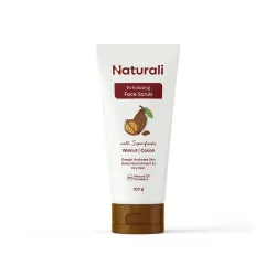 Naturali Exfoliating Face Scrub With Walnut & Cocoa | Deeply Hydrates Skin | Nourishes Dry Skin | Paraben & Mineral Oil Free | 100g