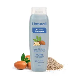 Naturali Moisture Filling Shampoo, With Hyaluronic Acid, Argan Oil & Quinoa, For Dry & Dehydrated Hair, Adds Shine & Bou