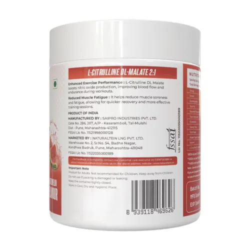 Image of NATURALTEIN L-Citrulline Malate Pre-Workout Powder (100 g)