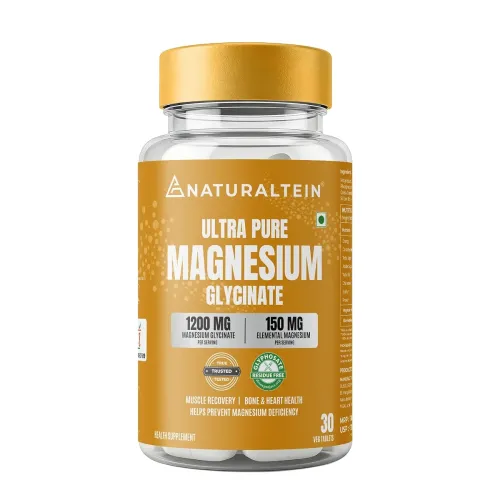 Image of Naturaltein Magnesium Glycinate 1200mg (150mg Elemental), 30 Tablets