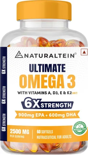 Image of NATURALTEIN Ultimate 6X Omega 3 Fish Oil, 60 Capsules