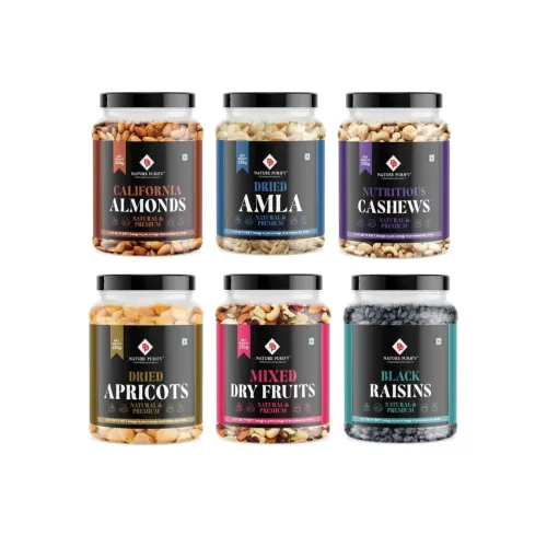 Image of Nature Purify Dry fruits Combo 1.5 kg (Almond, Cashew, Apricot, Black Raisins, Amla & Mixed Nuts)