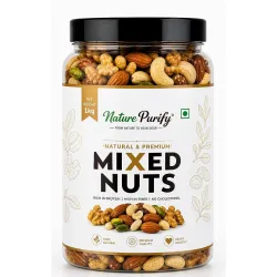 Nature Purify Premium Mix Dry Fruits 1kg | Almonds, Cashews, Kishmish, Apricot & Seeds Mix | Fresh Crunchy Nut & Fruit C