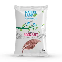 Natureland Organics Himalayan Pink Rock Salt 1 KG - Organic Rock Salt