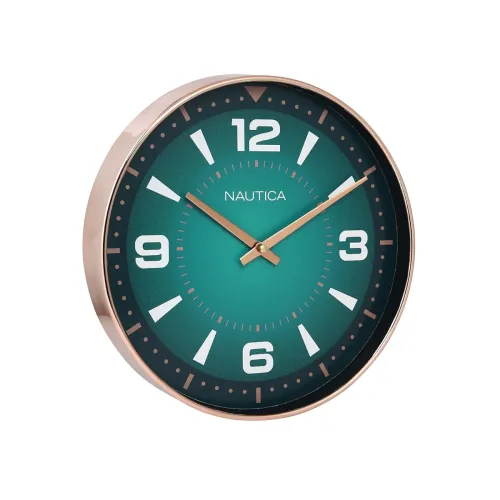 Image of Nautica Modern Wall Clock for Hall with Quartz Silent Sweep Technology | 1pc - 12 Inch(ABS) | Wall Clock for Bed Room, H