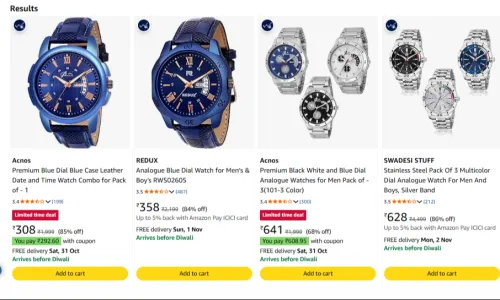 Image of Nautica Analog Blue Dial at minimum 70% Discount