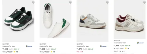 Image of Nautica Men’s Casual Shoes at minimum 60% Discount