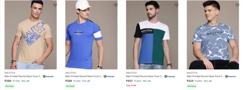 Image of Nautica Men's T Shirts at minimum 70% Discount