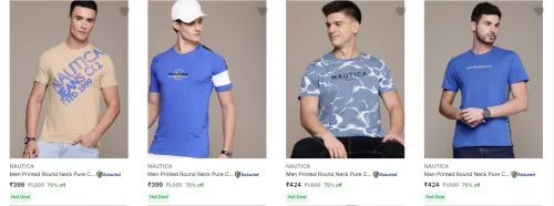 Image of Nautica Men's T-Shirts at minimum 70% Discount