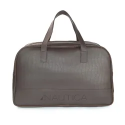 Nautica Unisex 25L PU Duffle Bag for Travel | Stylish Leatherette Cabin Luggage with Smooth Zippers | Compact, Comfortab