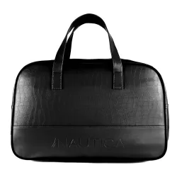 Nautica Unisex 25L PU Duffle Bag for Travel | Stylish Leatherette Cabin Luggage with Smooth Zippers 