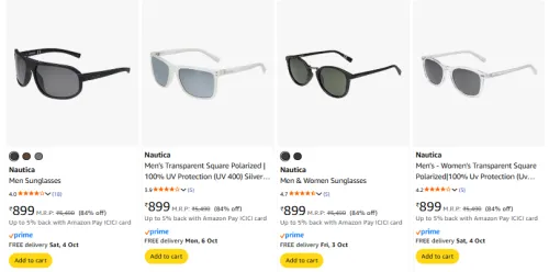 Image of Nautica Unisex Sunglasses at minimum 84% Discount