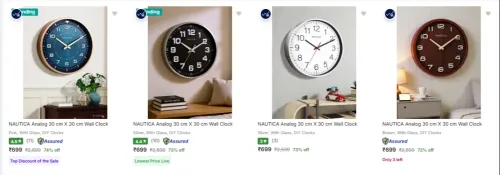 Image of NAUTICA Wall Clocks at minimum 73% Discount