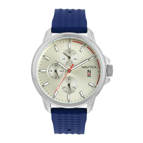 Image of Nautica Round 46mm Cream Dial Analog Men Watch