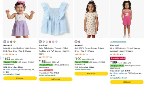 Image of Nautinati Dresses & Jumpsuits at minimum 70% Discount