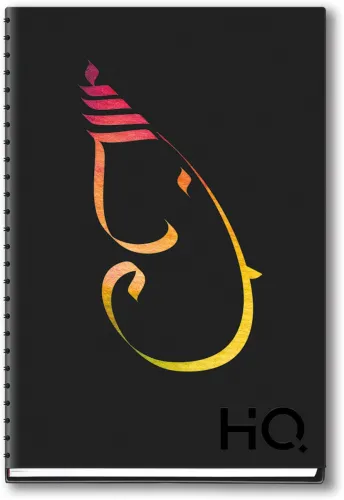 Image of NAVNEET HQ My Notes (A6 Size) - Ganesha Series A6 Notebook Single Ruled 192 Pages (Black)