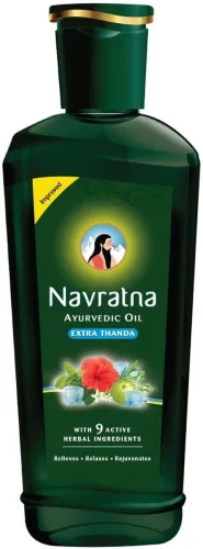 Image of Navratna Cool Green HAIR OIL Hair Oil (200 ml)