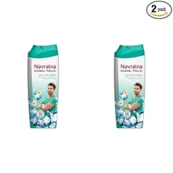 Navratna Cool Talc Active Deo | Talcum Powder | Body Odour Protection & Strong Cooling Effect | Long Lasting Freshness &