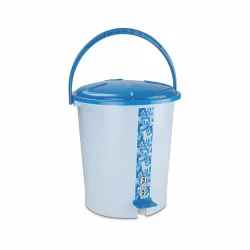 Nayasa Army Pedal Bin- 11.5 Ltrs | Dustbin with Lid | Garbage Waste Bin with Handle | For Kitchen - Bathroom | Strong & 