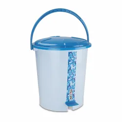 Nayasa Army Pedal Bin- 16.4 Ltrs | Dustbin with Lid | Garbage Waste Bin with Handle | For Kitchen-Bathroom | Strong & Du