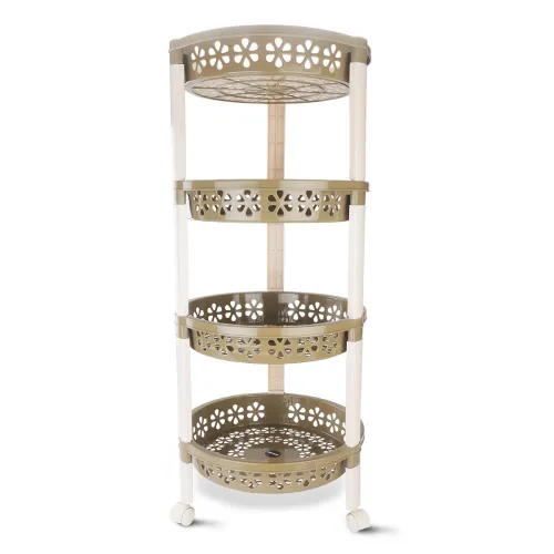 Image of Nayasa Candy Round Trolley 4 Layers Kitchen Organizer