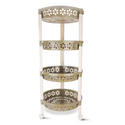 Nayasa Candy Round Trolley 4 Layers Kitchen Organizer