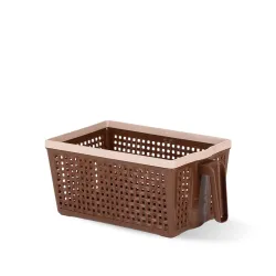Nayasa Frill Plastic Basket | 3 Liter | Multipurpose Basket for Home | Rectangle Food Basket for Kitchen | Strong & Stur