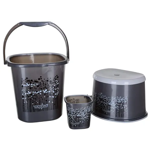 Image of Nayasa Funk Square 3 Pcs Bathroom Set 