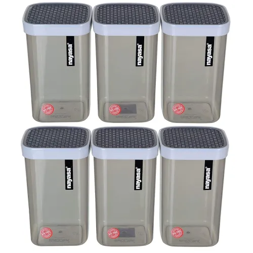 Image of Nayasa Fusion Airtight Kitchen Storage Stackable Containers (1000ml set of 6)