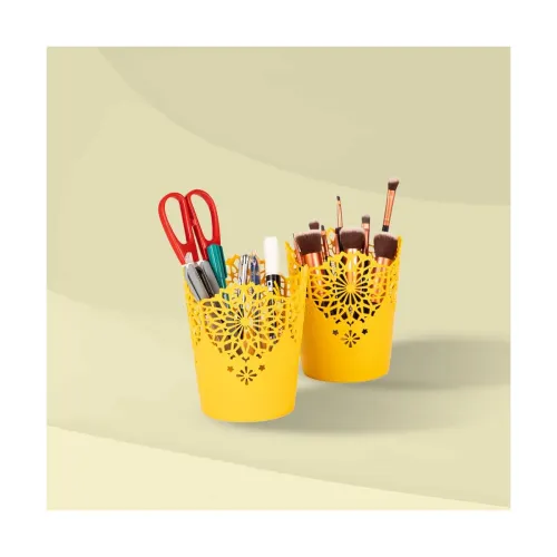 Image of Nayasa Lacy 2 Piece Plastic Tall Basket Set