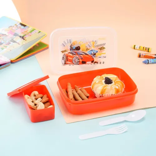 Image of Nayasa Ninja 2 Compartment Lunch Box for Kids