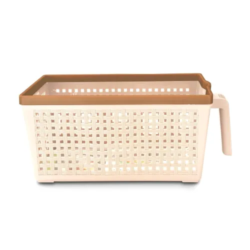 Image of Nayasa Plastic Frill Basket (6L, Peach)