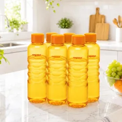 Nayasa Revello 1000 ML Pet Plastic Fridge Water Bottles Set of 6