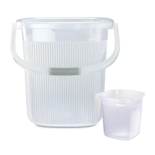 Image of Nayasa Rimmy Plastic Bucket Set for Bathroom ( Set of 2)