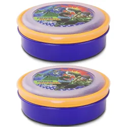 Nayasa Spill Guard No.1 Regular Round Plastic Lunch Box | Pack of 2 | Airtight & Leakproof Lids | Light Weight | Easy to Carry | Ideal for School Going Kids | Blue