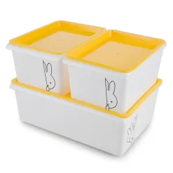 Nayasa Lego Print Stack N Store Big 1, Small 2 | Plastic Storage Boxes With Lid | Side Handle | Stackable Boxes | Can Be