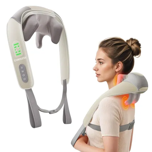 Image of Neck And Back Massager With Heating,Electric 5D Cervical Massage Machine