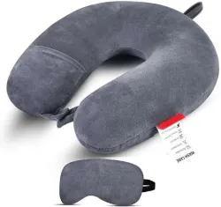 JSR_MART Velvet Neck Pillow Eye Mask Set