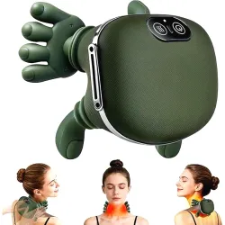 Neck & Shoulder Massager with Heat, Wireless Portable Shiatsu Back Massager, 4D Deep Tissue Kneading Electric Massage Machine, Human Hand Simulation for Neck Pain Relief, Muscle Relaxation D...