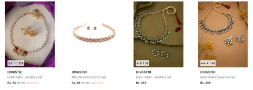 Image of Necklace Set Starting @ ₹72