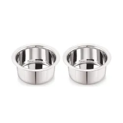 Neealm Stainless Steel Flat Bottom Tope – 1100 & 1950 ml