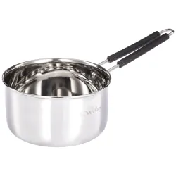 Neelam Premium Stainless Steel Saucepan with Heat-Resistant Wire Handle, 2000 ml, 22 Gauge, Durable & Easy to Clean, Per