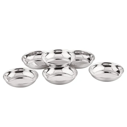 Image of Neelam Stainless Steel 13cm Plates So6