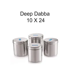 neelam Stainless Steel 22 Gauge Dabba - 3100 ml, 1 Piece, Silver, Manual-Lift