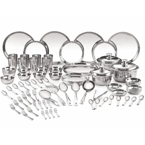 Image of Neelam Stainless Steel Dinner Set, 24 Gauge Premium Quality 101 Pcs