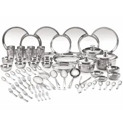 Neelam Stainless Steel Dinner Set, 24 Gauge Premium Quality 101 Pcs