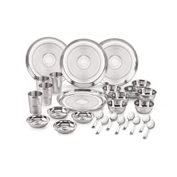 Neelam Stainless Steel Dinner Set (28 Pcs)