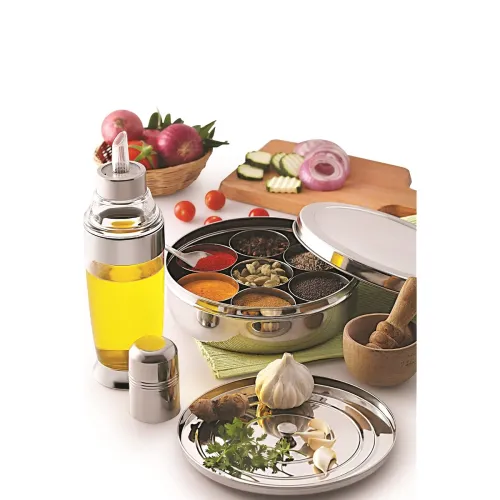 Image of Neelam Stainless Steel Spice Box Set of 10 Pieces - 1225 ml