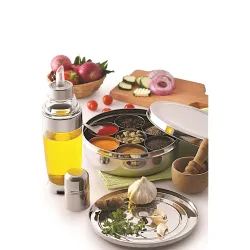 Neelam Stainless Steel Spice Box Set of 10 Pieces - 1225 ml